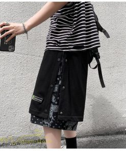 ハーフパンツ ショート | ハーフパンツ メンズ ショート丈 新作 夏コーデ おしゃれ 重ね着 レイヤード風 白 黒 日常感 カジュアル 運動着 ワイドパンツ ゆったり スウェットパンツ 着回し