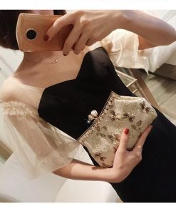 さいふ バッグ | クラッチバッグ 3WAY 花柄 がま口バッグ レディース かばん ショルダー フォーマル パーティー 謝恩会 ミニバッグ 結婚式 女性用 ハンドバッグ 203040代