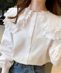 シャツ・ブラウス | ブラウス レディース 長袖 白 おしゃれ 綿 春 夏 トップス コットン 無地 長袖シャツ ファッション カジュアル エレガント 優雅 通勤 OL 上品 オシャレ 細身