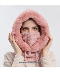 レディース | ニット帽子 冬用マスク かわいい 帽子付き ポア付き ネックウォーマー 秋冬 防風 防寒 スノーボード ウェア  防寒対策 冬 耳カバー 2022新作 あったか