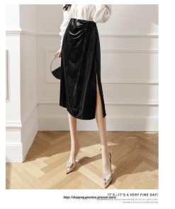 スカート | ロングレディース ロング丈 スウェット オシャレ スリット キレイめ 着痩せ 大人フェミニン 2022 新作 通勤 30代 50代 20代 通学 40代