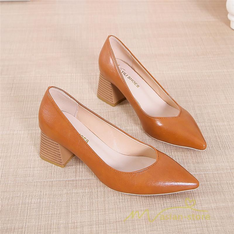 パンプス | 走れるポインテッドトゥ チャンキーヒール 黒 フォーマル オフィス レディース 入学式 入園式 卒業式 卒園式 5cmヒール 22cm 結婚式 靴 25cm