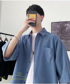 シャツ | 半袖 着痩せ 日常 おしゃれ カジュアル 韓国風 無地 新作 2021 夏コーデ ライトアウター ポケット 通勤通学 トップス ワイドゆったり 人気 上品