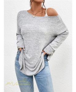 ｔシャツ・カットソー | 長袖Tシャツ レディース 秋物 フェイクTシャツ 切り替え カットソー ロングｔ 無地 肩出し ゆったり キャミソールTシャツ 長袖 Tシャツ 大きいサイズ 女性