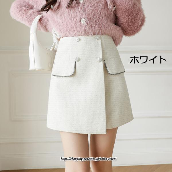 スカート | ミニレディース Aライン タイト ショート丈 キュロットラシャ 暖か カジュアル お出かけ 韓国風 2022秋冬 着回し 通勤 新作