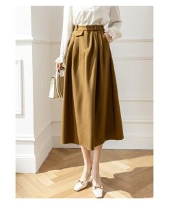 スカート | レディース ロング フレア Aライン 秋冬 ミモレ ハイウエスト 体型カバー キレイめ オシャレ フェミニン 可愛い お出かけ 着痩せ OL 通勤 通学