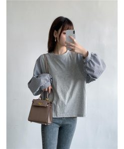 tシャツ・カットソー | Tシャツ 長袖 レディース カジュアル レイヤード カットソー シャツ 異素材 切り替え トップス Tシャツ ブラウス 20代 重ね着 30代 秋物 50代 ゆったり