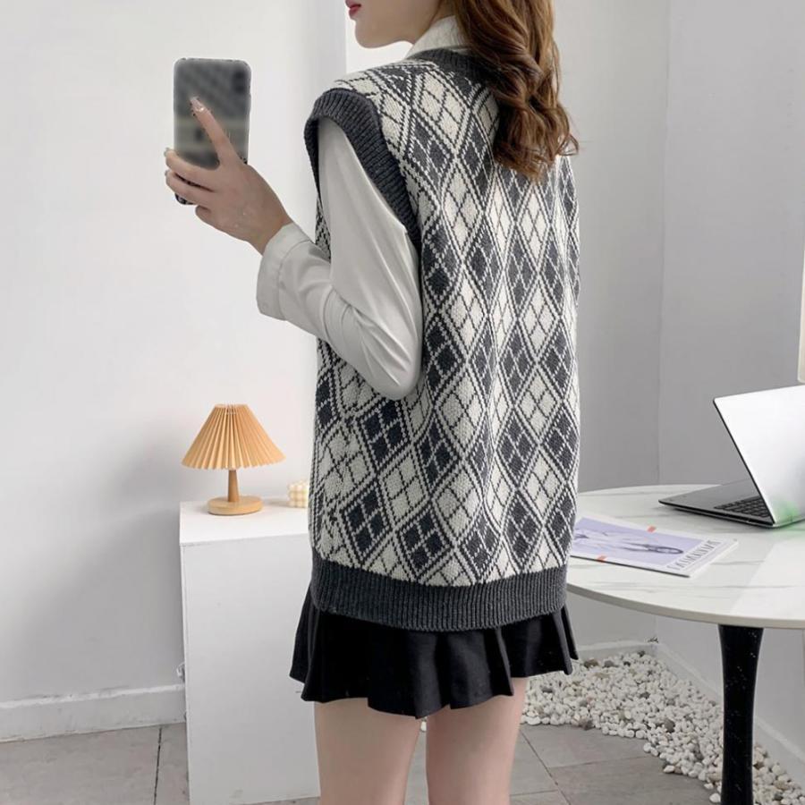 ニット・セーター | ニットベストレディース秋冬ニットトップス