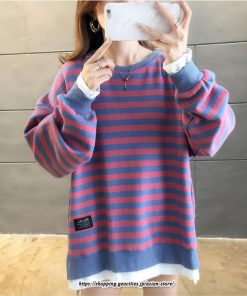 パーカー | 重ね着風トレーナー レディース 長袖 トップス カジュアル スウェット ボーダー柄 ゆったり トレーナー トップス 切り替え 可愛い きれいめ レイヤード風