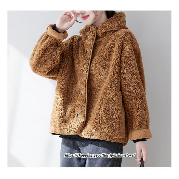 コート・ジャケット | ボアジャケット レディース 秋冬 アウター コート ジャケット ボア 暖かい ふわふわ 厚手 フード付き 長袖 可愛い 送料無料 トップス 無地 大人 30代 20代