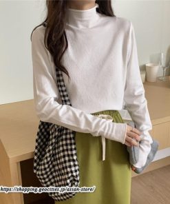 ニット・セーター | カットソー ニット レディース ハイネック 長袖 秋冬 春 トップス スリム ストレッチ インナー 無地 長袖カットソー 通学通勤 長袖ニット プルオーバー 着痩せ