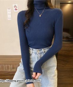 ニット・セーター | カットソー ニット レディース リブニット 長袖 秋冬 春 トップス スリム ストレッチ インナー 無地 プルオーバー 長袖カットソー 長袖ニット 通学通勤 着痩せ