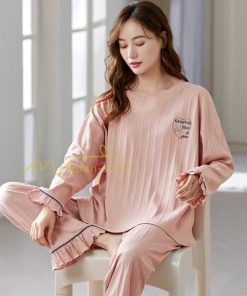 パジャマ ルームウェア | パジャマ ルームウェア レディース 春秋 長袖 パジャマ 綿ルームウェア 20色 上下セット 可愛い ナイトウェア Tシャツ 寝巻き 室内着 ホームウェア ロングパンツ
