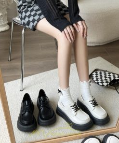 ローファー | ドレスシューズ レディース 靴 合皮 厚底靴 編み上げ 韓国風 歩きやすい 学生靴 通勤 通学 パンプス 春 夏 秋 発表会 入学 卒業 卒園 冬 入園