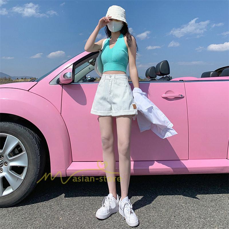 ショートパンツ | ゆったり Aライン デニム デニムパンツ ショートデニム ショーパン 短パン レディース ショート丈 ボトムス ロールアップショートパンツ パンツ