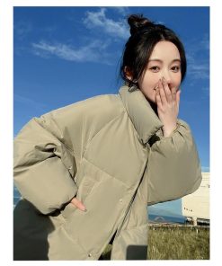 ダウンジャケット コート | ダウンコート 中綿コート レディース 無地 スタンドカラー ショート丈 ダウン コート ダウンジャケット 暖かい 中綿ジャケット カジュアル 秋冬 コーデ 可愛い
