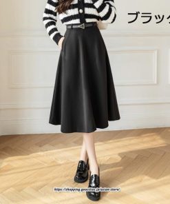 スカート | ロング レディース ロングフレア冬 ミモレ丈 暖かい ボトムス  ロング丈 膝下 30代 40代 50代  通勤 ラシャ 暖か 通学 2022年秋冬