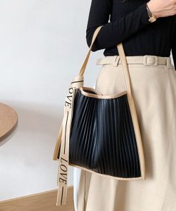 トートバッグ | プリーツ エコレザー 韓国