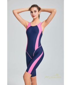 送料無料セール | 競泳 ワンピース 練習用水着 スイミング レディース オールインワン ハーフスパッツ ひざ丈 女性スイムウェア パット付き 防水速乾性 袖なし 高弾力 水着 3色