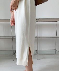 ニットワンピース | ワンピース 秋冬 ロングワンピース ミモレ丈 無地 ゆったり 体型カバー 柔らか 大人 長袖 20代30代 セーター Vネック アウター ニット 50代