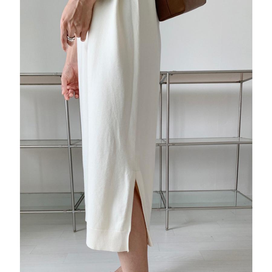 ニットワンピース | ワンピース 秋冬 ロングワンピース ミモレ丈 無地 ゆったり 体型カバー 柔らか 大人 長袖 20代30代 セーター Vネック アウター ニット 50代