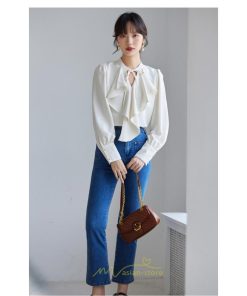 シャツ・ブラウス | ブラウス シャツ レディース 40代 上品 ブラウス きれいめ 通勤 OL ビジネス ゆったり 白 トップス 優雅 フェミニン シフォン 長袖 50代 20代 30代