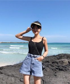 ジーンズ、デニム | デニムパンツ レディース ショートパンツ 無地 可愛い 女の子 20代30代 カジュアル ボトムス ズボン シンプル
