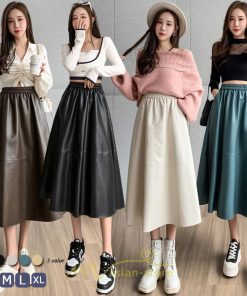 スカート | フレア革レザーボトムス ロングフレアAライン 秋冬 レディース ボトムス 通勤 大人気 キレイめ 着痩せ