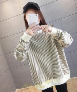 パーカー | 重ね着風トレーナー レディース 長袖 トップス カジュアル スウェット 丸首 プルオーバー ゆったり 抜け感 シンプル 大人 無地 ボーダー柄