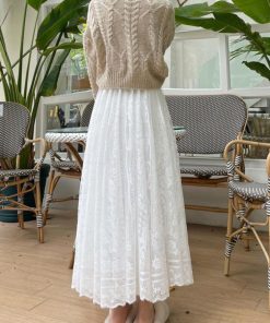 ロングスカート | 総レーススカート レディース ボトムス