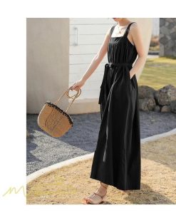 ノースリーブ | サロペット レディース 無地 着痩せ キャミサロペット 可愛い 20代 30代 カジュアル 春 夏 秋 韓国風 ゆったり パンツ コーデ プルオーバー