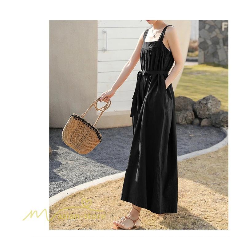 ノースリーブ | サロペット レディース 無地 着痩せ キャミサロペット 可愛い 20代 30代 カジュアル 春 夏 秋 韓国風 ゆったり パンツ コーデ プルオーバー