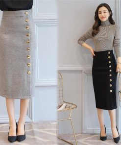 スカート | タイト秋冬 ツイード膝下丈秋冬春オフィス フォーマル エレガント 大人 タイト ヒップアップ 30代