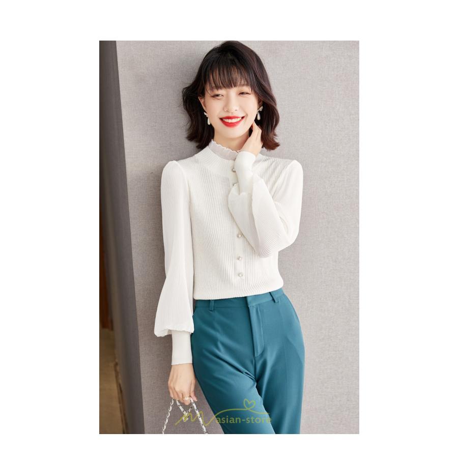 ニット・セーター | カーディガン レディース ニット 上品 カーデ ニットカーディガン 切り替え レース グシンプル 長袖 秋 冬 秋冬 カジュアル 着痩せ 通勤 楽チン レトロ風 大人