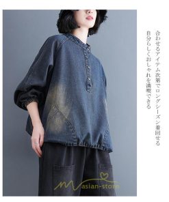 パーカー | デニム デニムレディース プルオーバー フード トレーナー チュニック ワンピース マタニティ 秋 冬 デニムワンピース 大きいサイズ