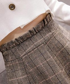 ミニスカート | Skirt ボトムス レディース グレンチェックスカート Aライン 秋冬 フレアスカート