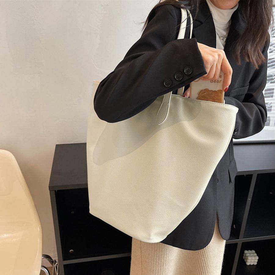 トートバッグ | PUレザー大容量 レトロ