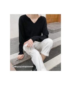 ニット・セーター | ニット カットソー セーター レディース トップス 秋冬 春 長袖 ニットセーター プルオーバー Vネック スリム ニットトップス 春秋 通勤 柔らかい 通学 伸縮性