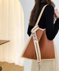 トートバッグ | プリーツ エコレザー 韓国