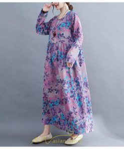 マキシ | ロングワンピース 大きいサイズ レディース 細見え 着痩せ 美シルエット セクシー 女子力 トレンド 海外セレブ オトナ女子 花柄 大人 紫 体型カバー ぽっちゃり