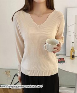ニット・セーター | カットソー ニット レディース リブニット 長袖 秋冬 春 トップス スリム ストレッチ インナー 無地 長袖カットソー 長袖ニット 通学通勤 プルオーバー 着痩せ