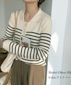 ニット・セーター | ボーダー柄 ニット トップス レディース
