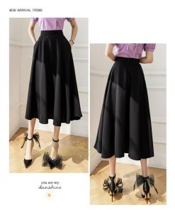 スカート | ハイウエスト ロングレトロ Aライン女性 マキシ丈ボトムス 春秋 夏 お洒落 カジュアル 2022 エレガント 20代30代40代 通勤