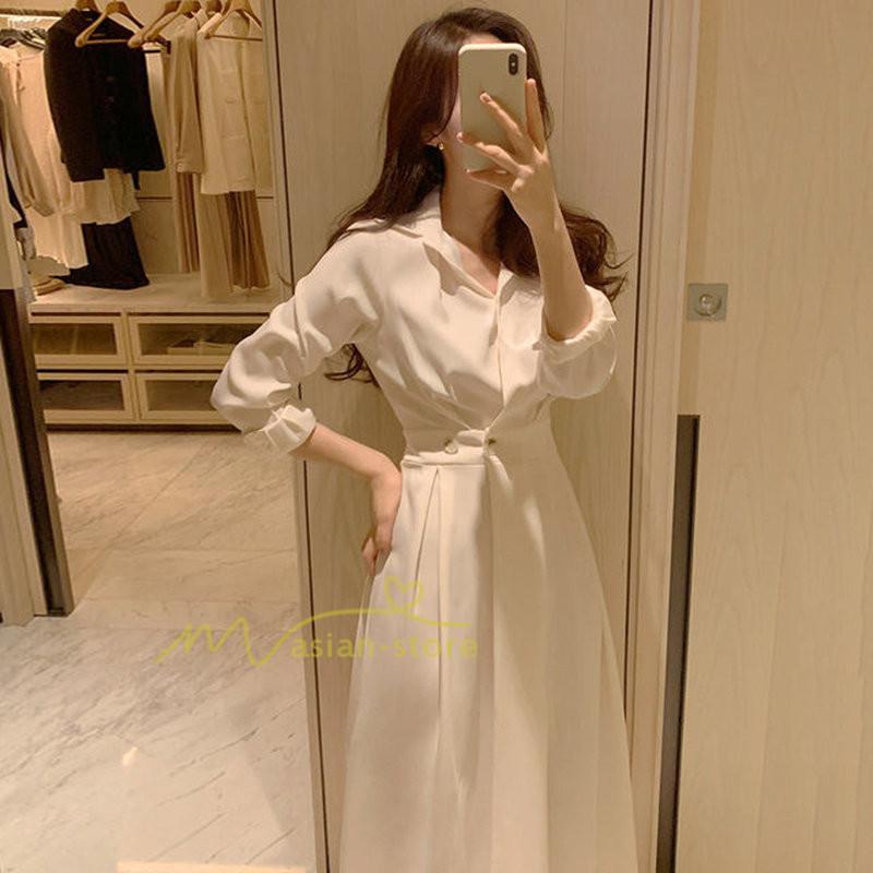 マキシ | 【大人風ロングワンピ】ワンピース レディース 夏 シンプル 無地 大人 マキシ丈 通勤着 20代30代40代50代 韓国ファッション エレガント 上品 ロングワンピース