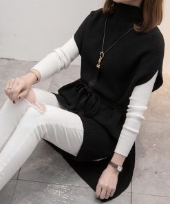 ニット・セーター | ノースリーブ ニットチュニック 韓国風