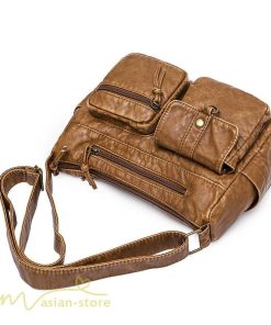 女性用バッグ | ショルダーバッグ レディース 合革 レザー 肩掛け 斜めがけ 斜め掛け 撥水 バッグ ２タイプ選べる シンプル 多機能 出張 女性用 クラッチバッグ 2way 大容量