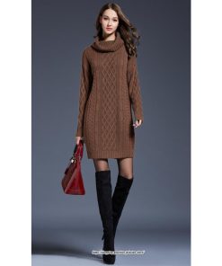 マキシ | ニットワンピース ワンピース レディース 秋冬 チュニック ニット ひざ丈 長袖 ハイネック ゆったり 無地 オシャレ 通学 かわいい 大きいサイズ 通勤