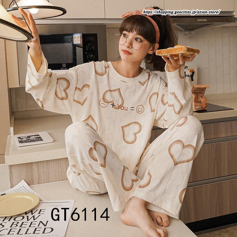 パジャマ ルームウェア | パジャマ レディース ナイトウエア 長袖 部屋着 プルオーバー ルームウェア 上下セット 寝巻き 春秋 リラックス 長袖ルームウェア 通気 着やすい