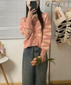 ニット・セーター | ニットカーディガン 秋冬レディース 配色