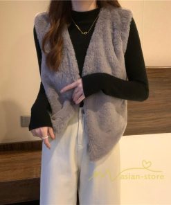 ベスト | ファーレディース 秋冬 ショート丈 アウター ジレ 羽織り 前開き ボタン カーディガン 袖なし 送料無料 コーデ フェイクファー ノーカラー